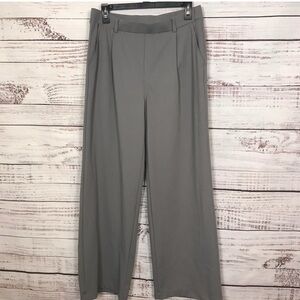 Halara pants wide leg size large comfort/ stretch gray pull on pants
